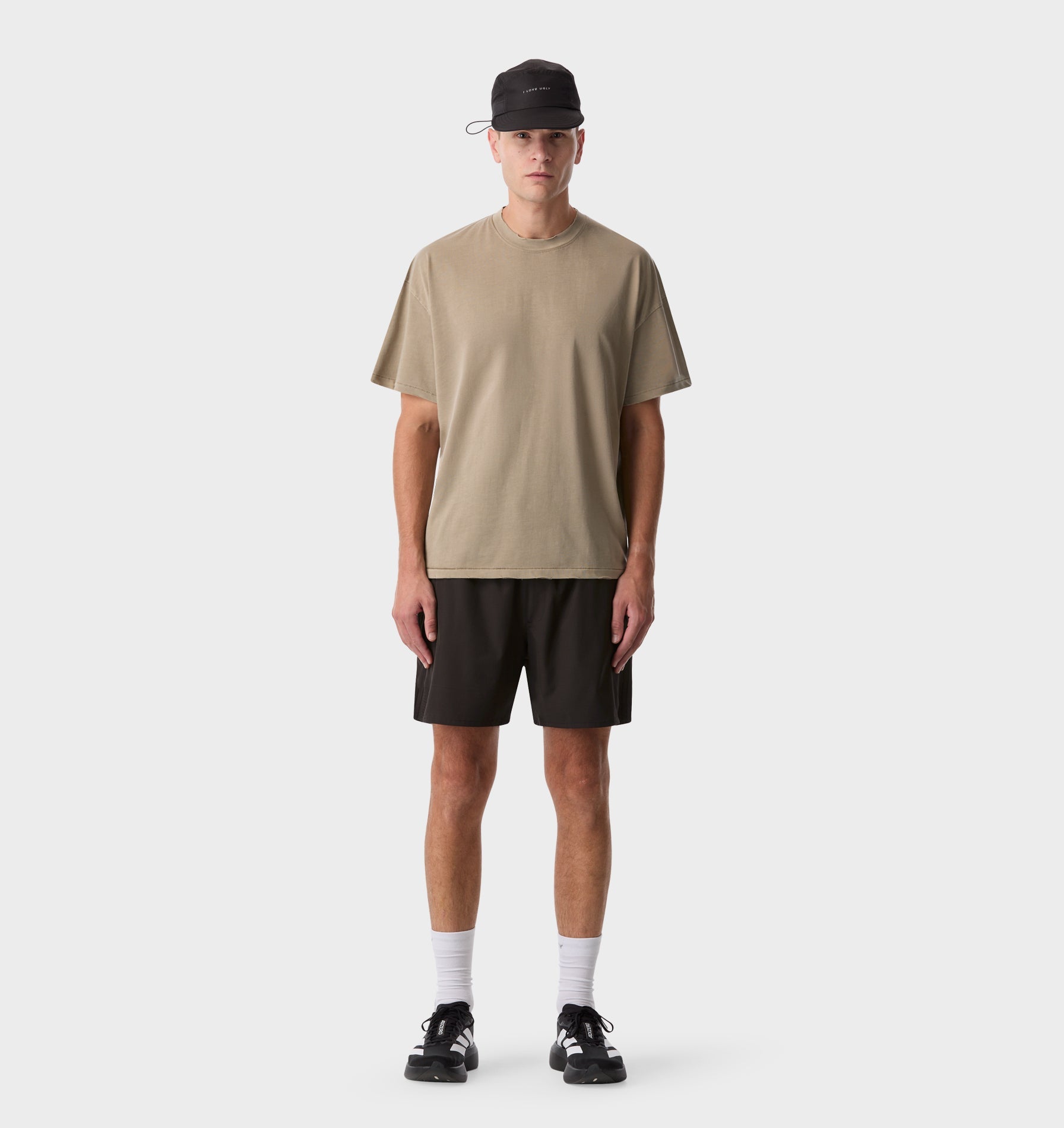 Cotton Active Crop Tee - Washed Taupe