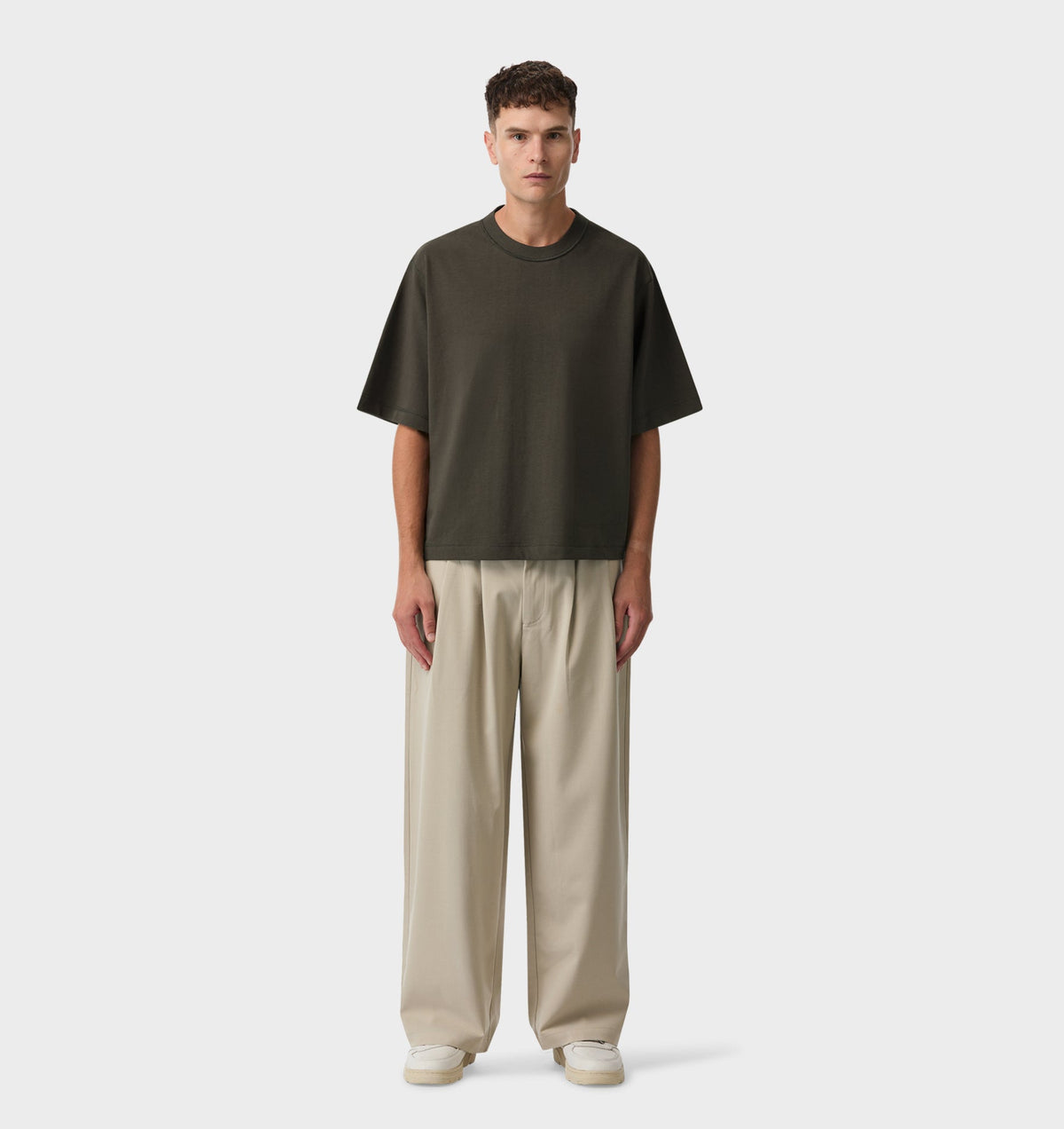 Crop Box Tee - Flint Grey