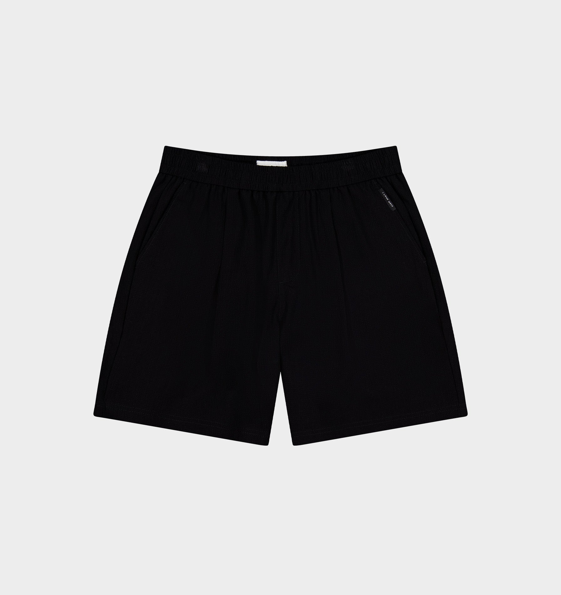 Seersucker Michael Pleat Short - Black