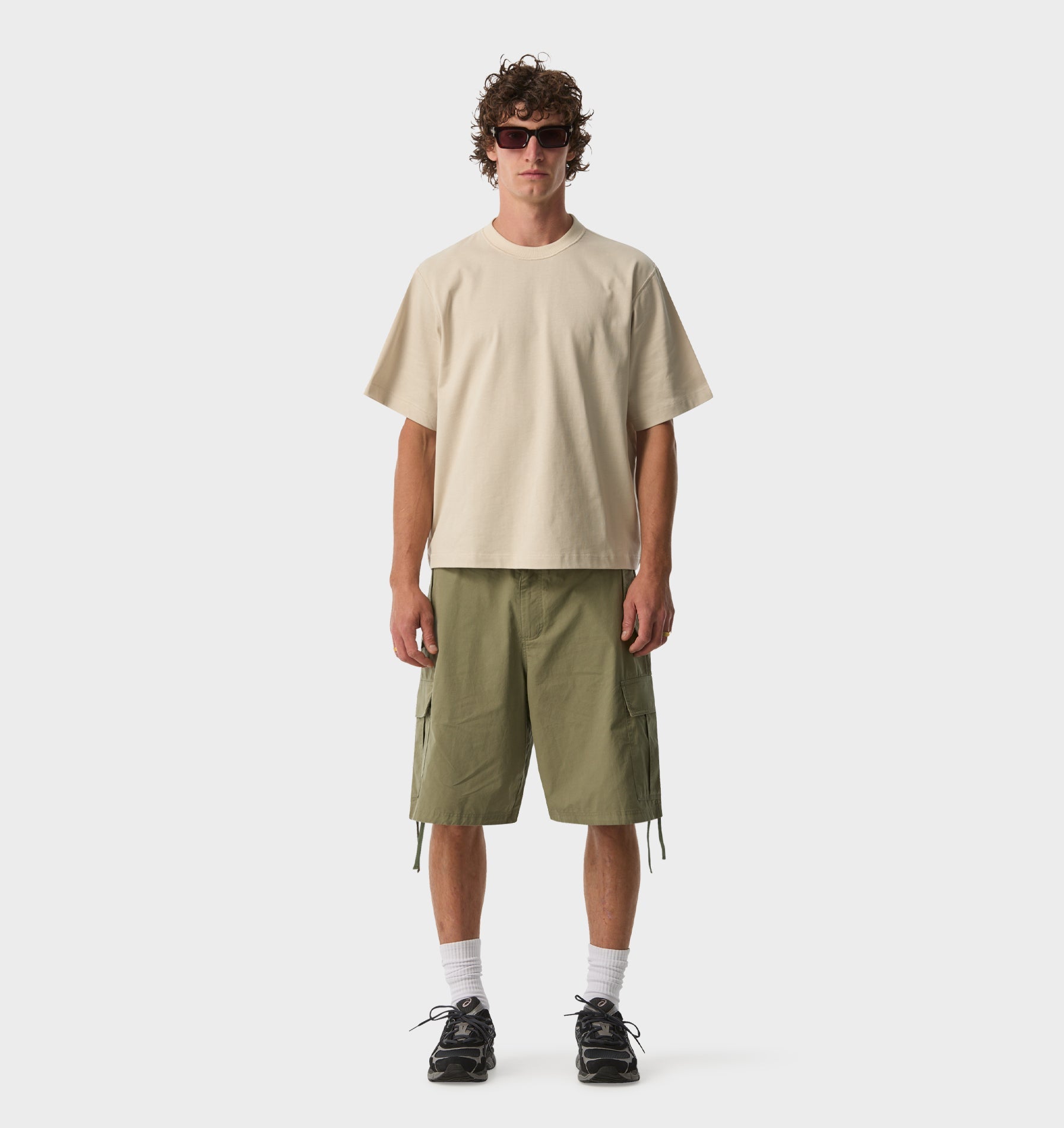 Crop Box Tee - Sandstone