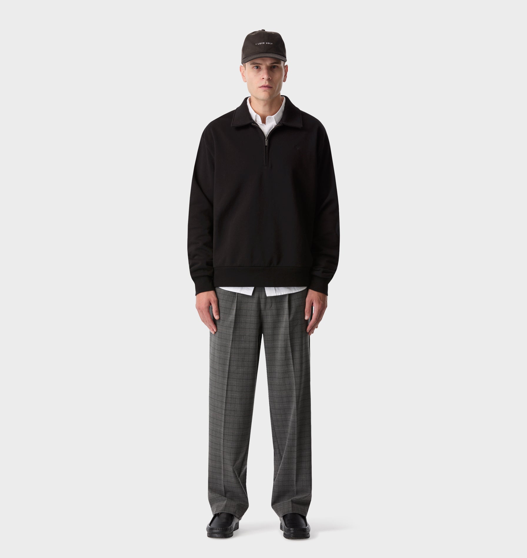 1/2 Zip Pullover - Black