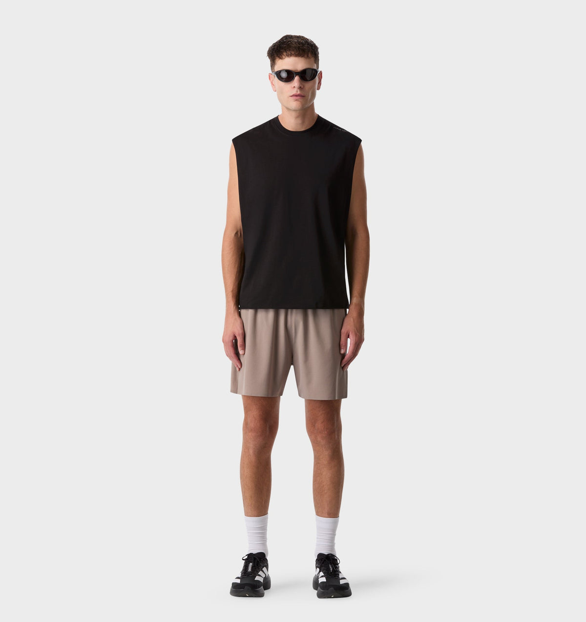 Cotton Active Crop Tank - Black