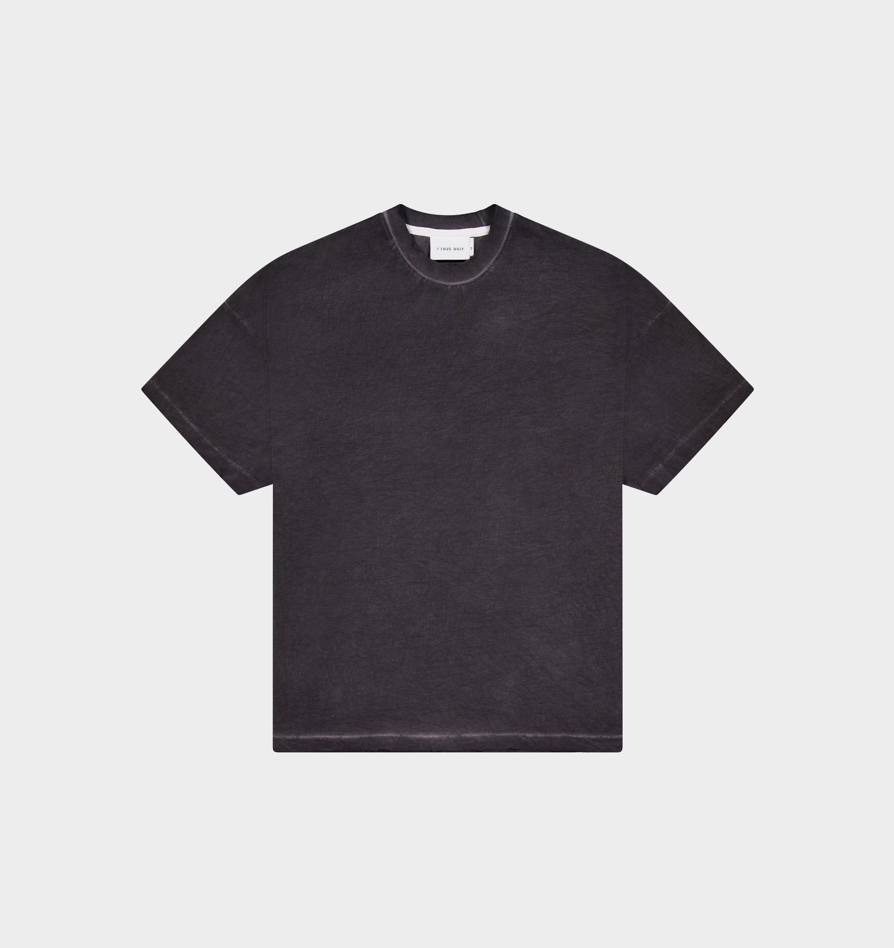Distressed Lewi Crop Tee - Dirty Black