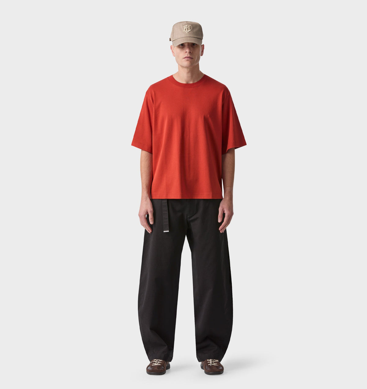 Interlock Crop Box Tee - Brick Red