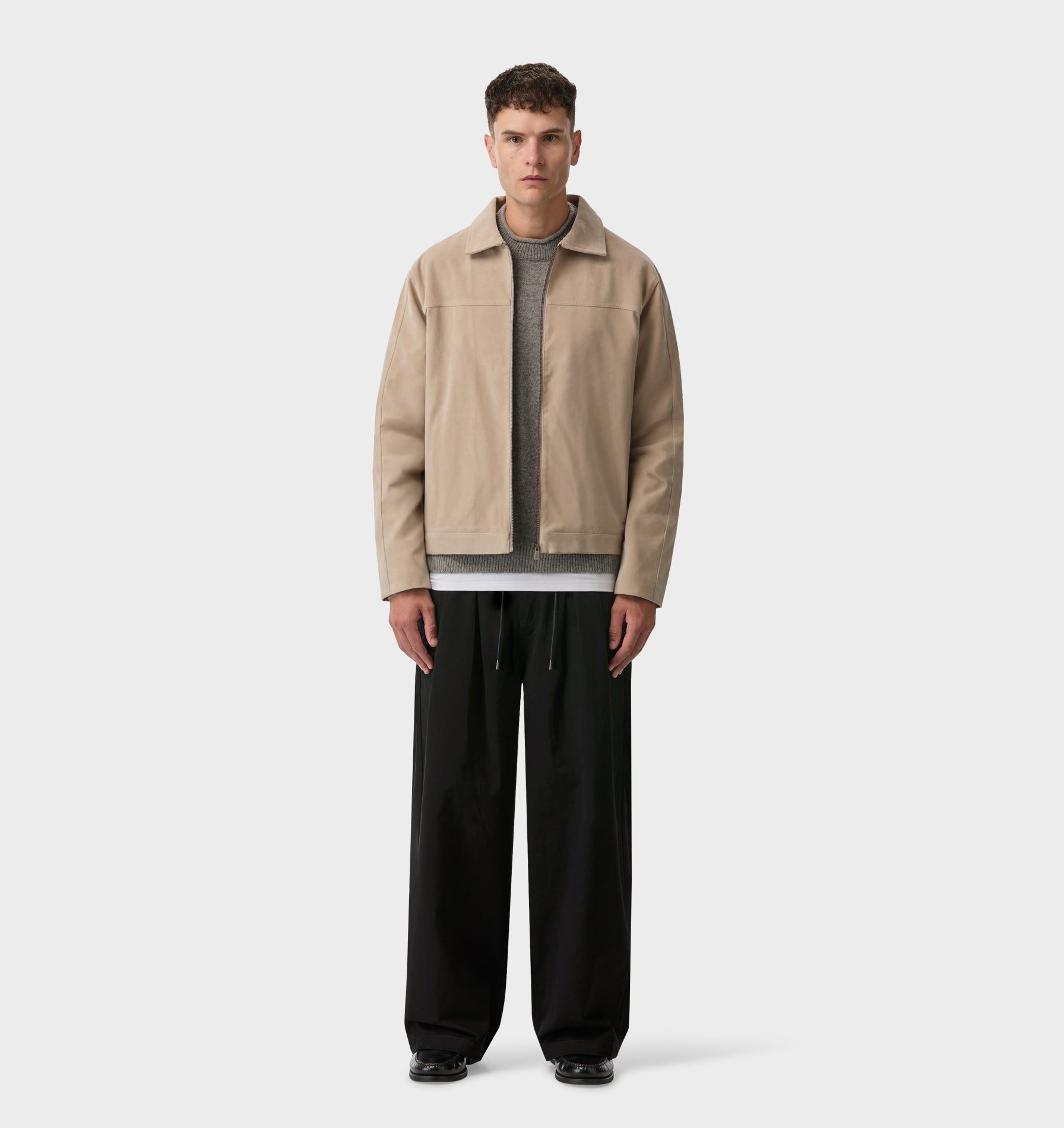 Mason Suede Jacket - Stone