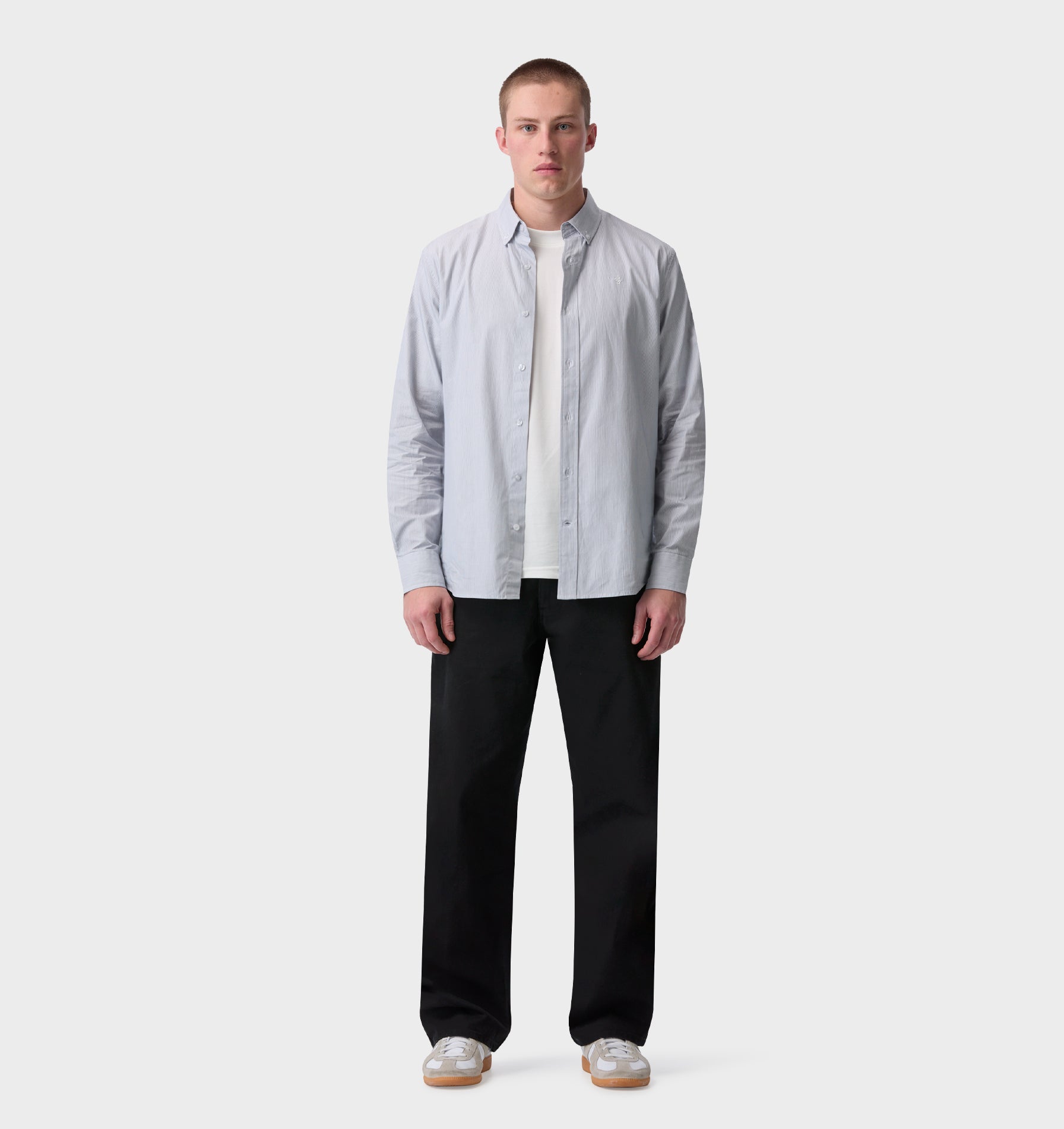 Ralph LS Shirt - White/Black Stripe