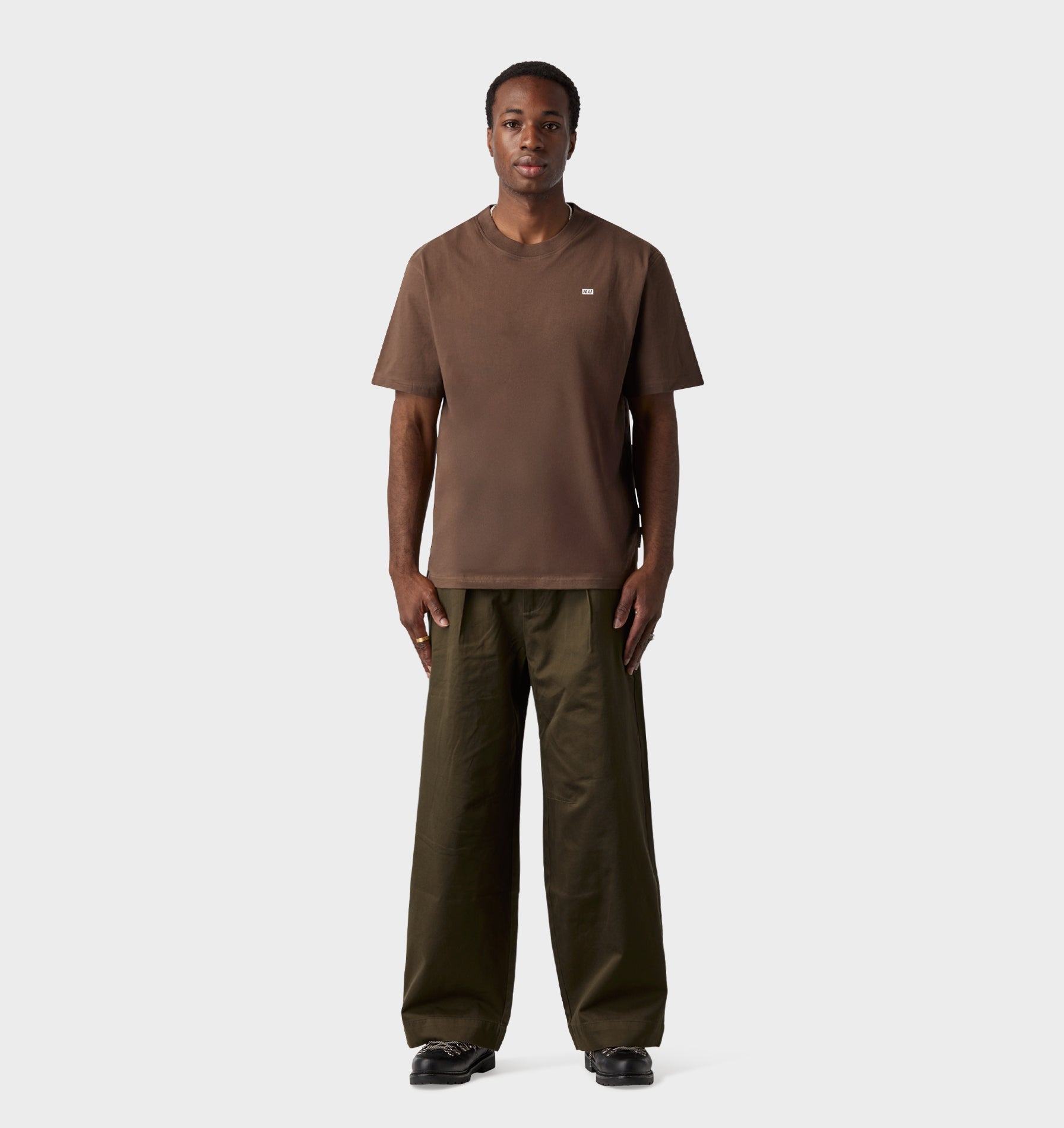 Uniform Logo Tee - Fossil Brown