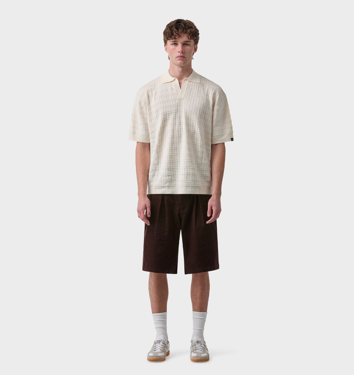 Wide Pleat Short - Espresso Cord