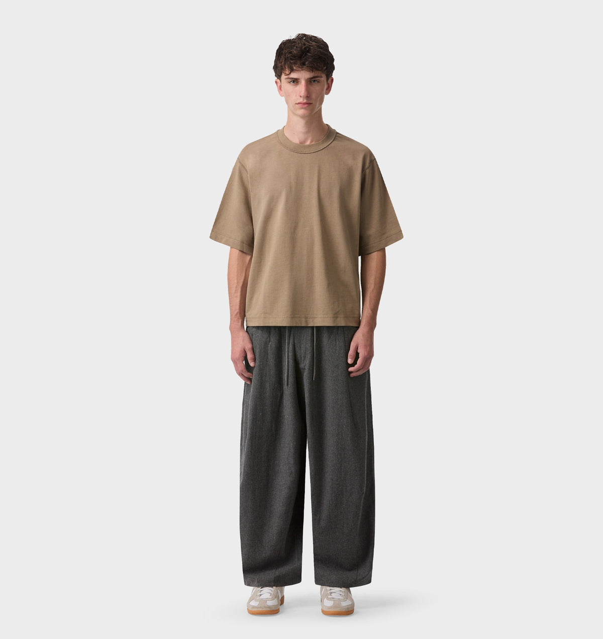 Crop Box Tee - Truffle
