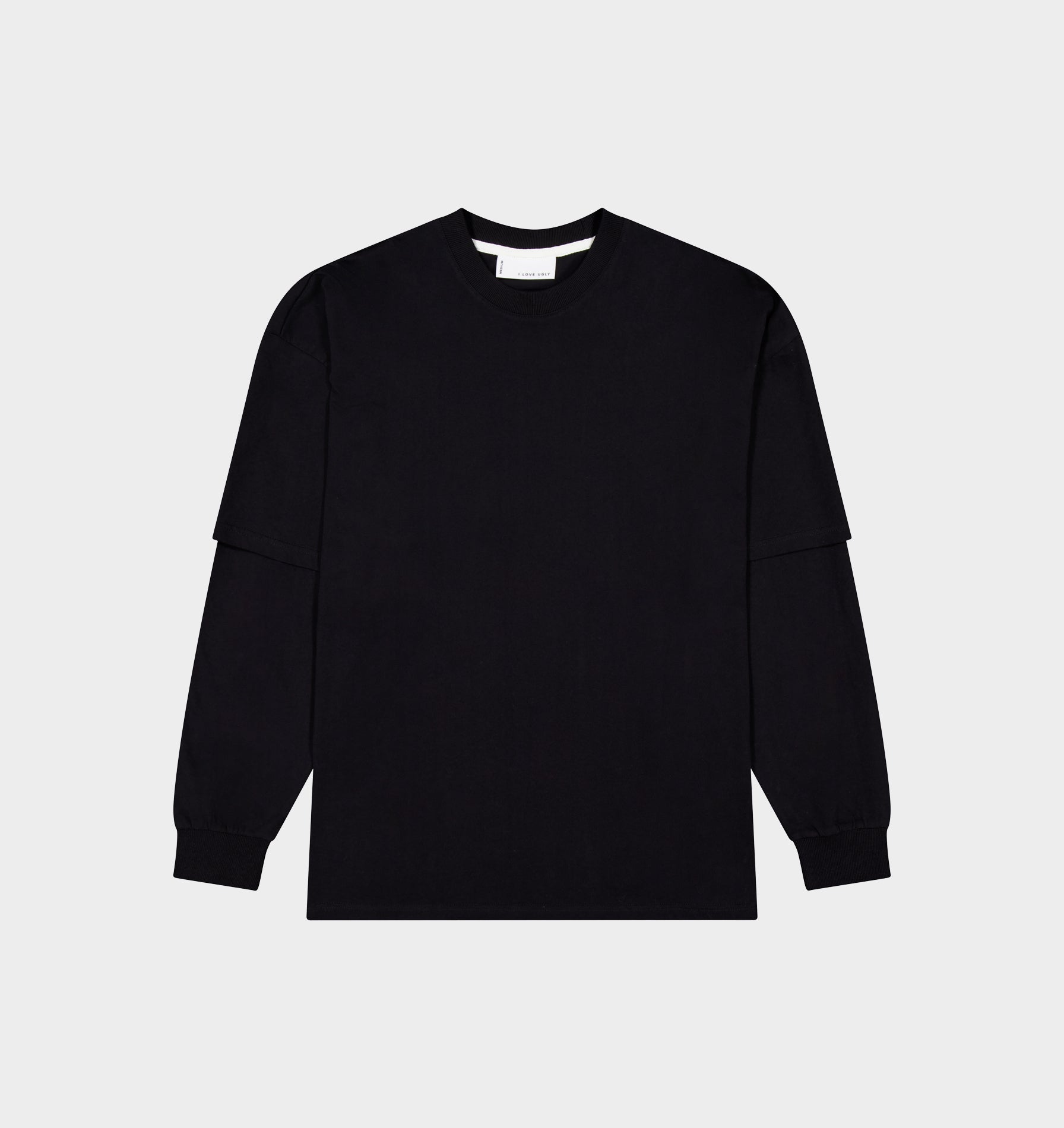 Layered LS Box Tee - Black
