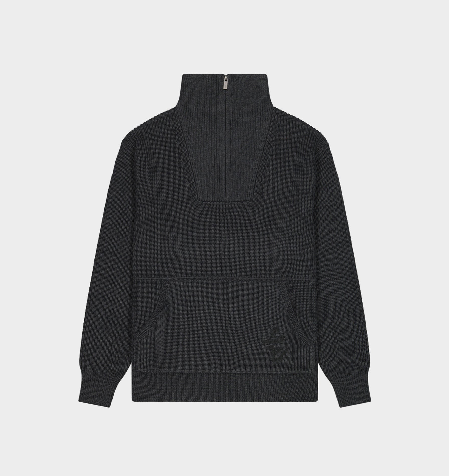 Mateo Zip Sweater - Charcoal