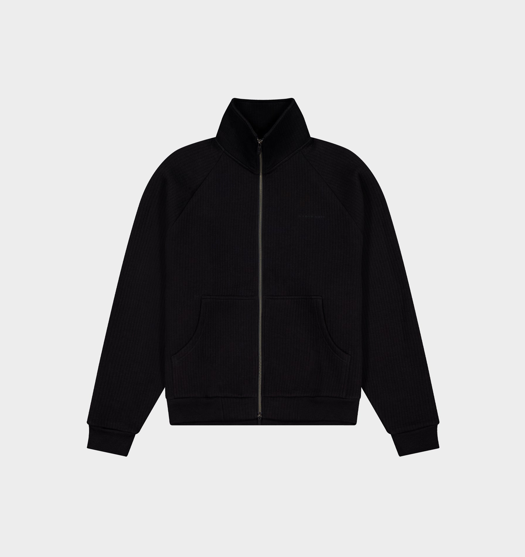 Zip Through Tottenham Pullover - Black