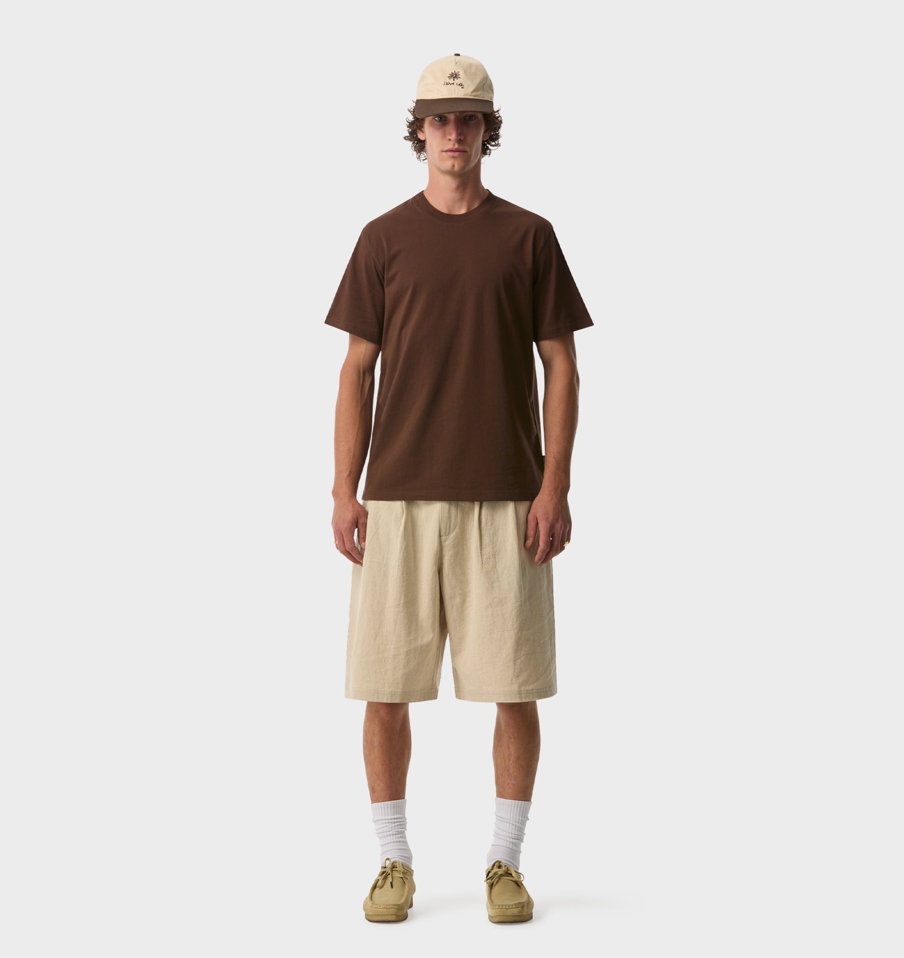 Linen Alby Pleated Short - Bone