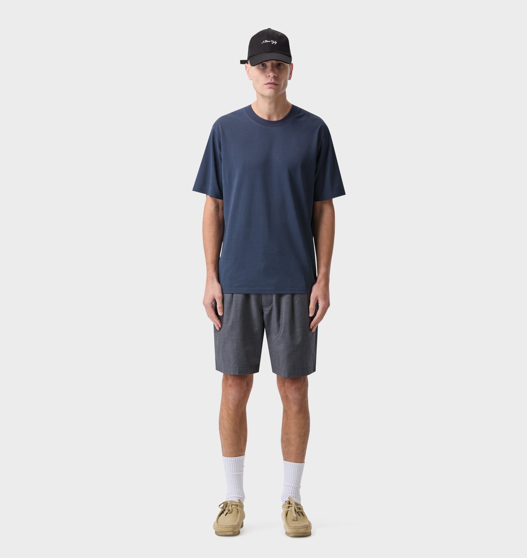 Quincy Pleated Short - Charcoal