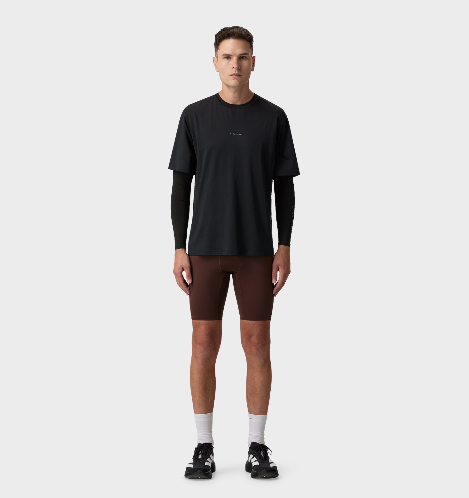 Leo Performance Lined Half Tight - Brown