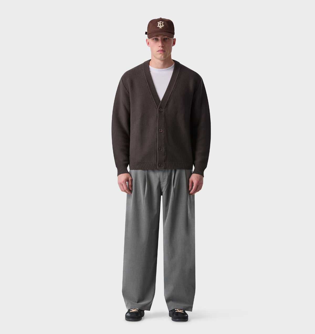 Albert Pleated Pant - Grey Marle