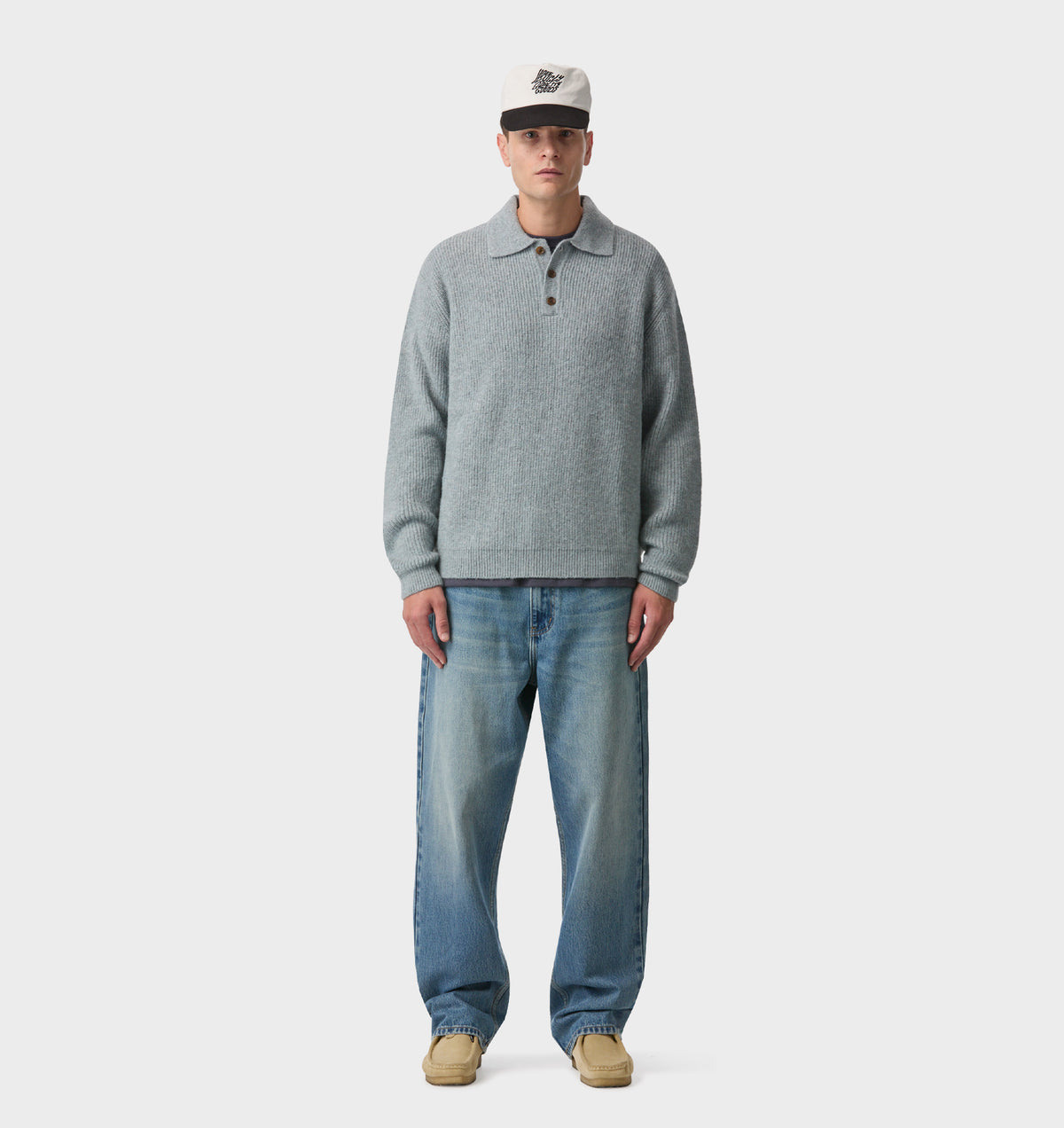 Knit Aldern Pullover - Oil Blue