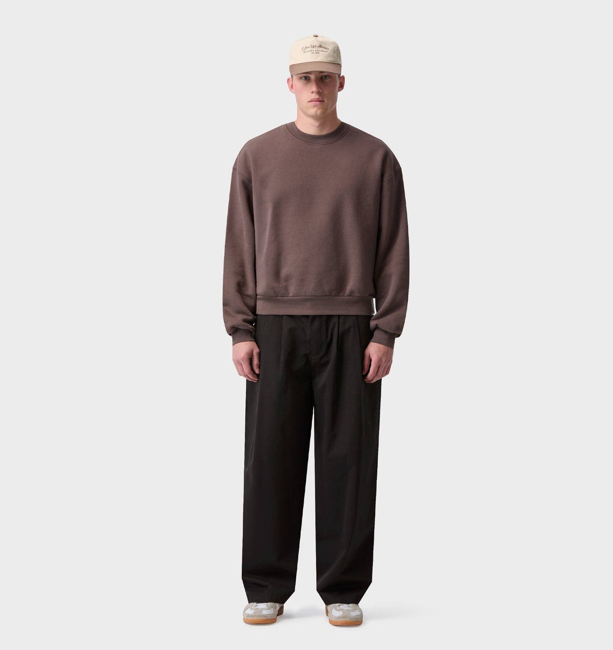 Cotton Albert Pleated Pant - Black