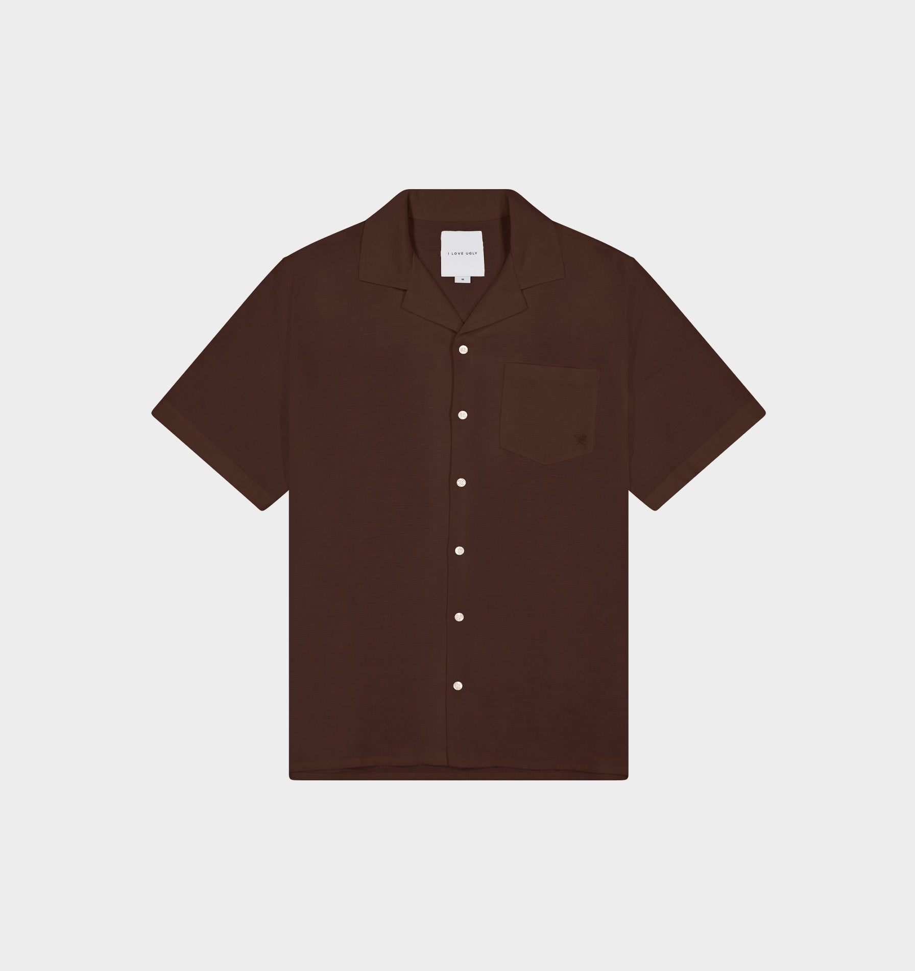 Linen Cuban Collar SS Shirt - Cedar