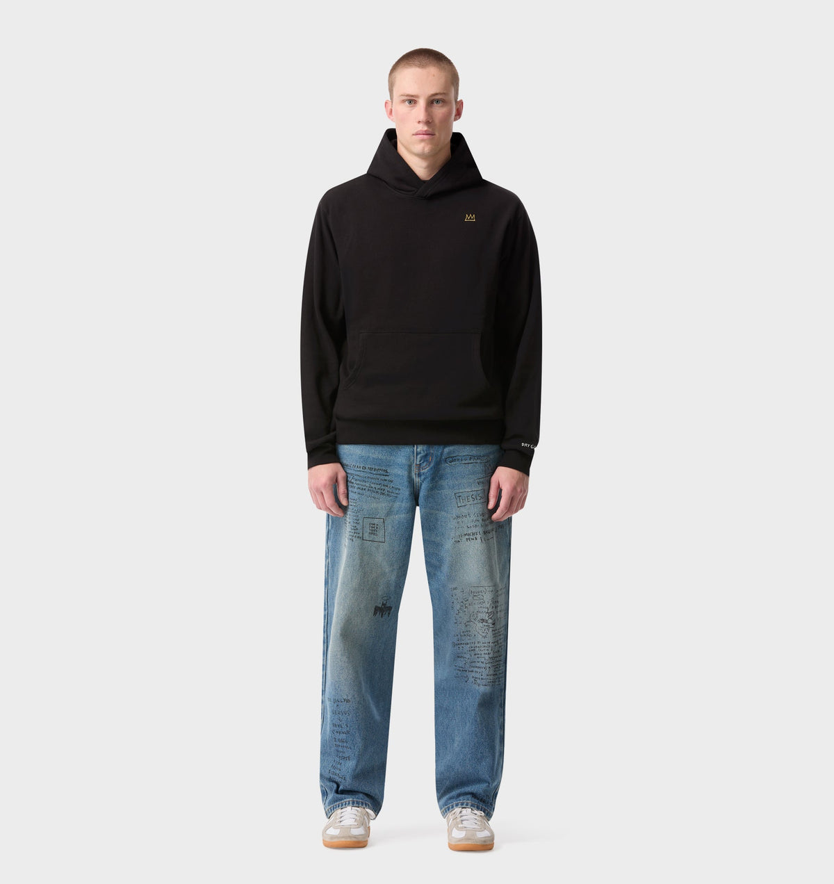 Basquiat Crown Uniform Hood - Black