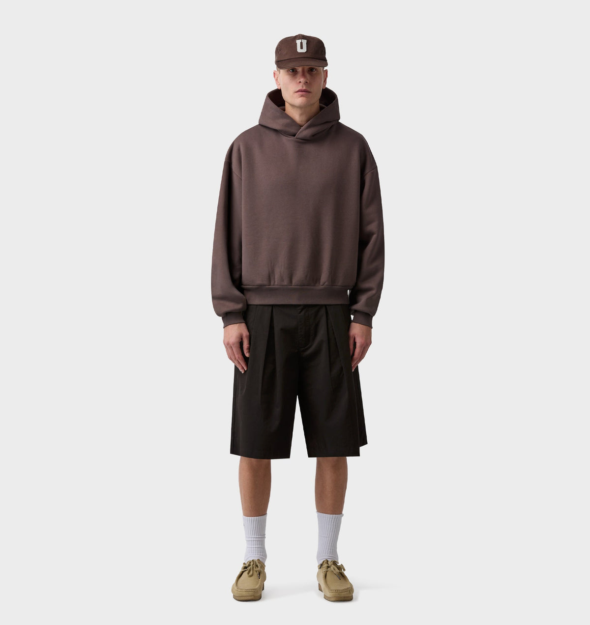 Heavy Crop Box Hood - Dusky Brown