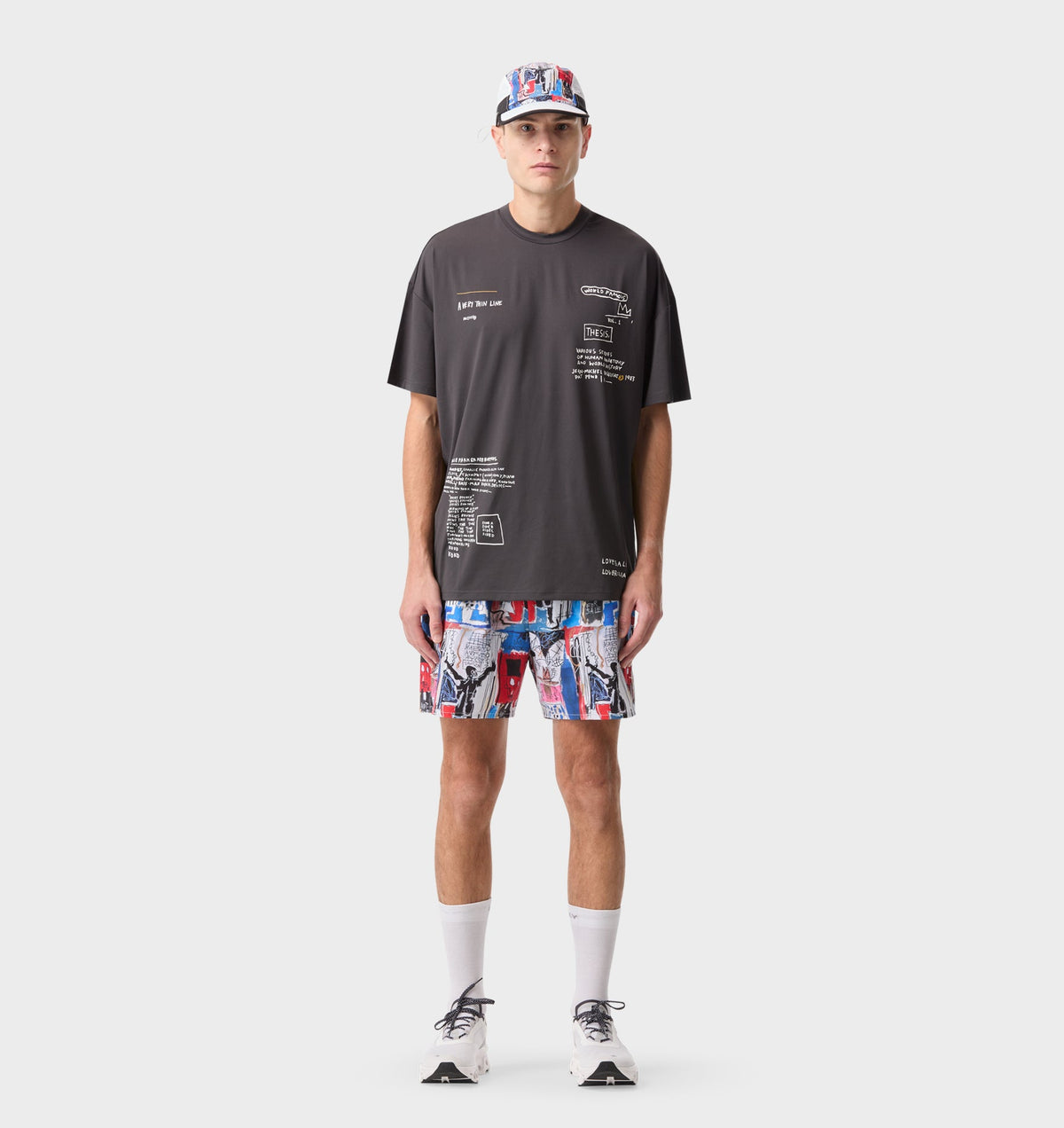 Basquiat Obnoxious Active 5 Inch Core Short - Blue / Red