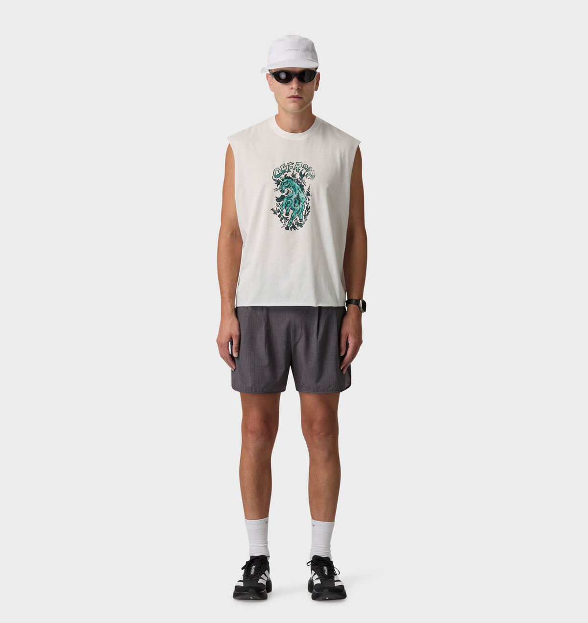 Off Road Lewi Cropped Tank - Vintage White