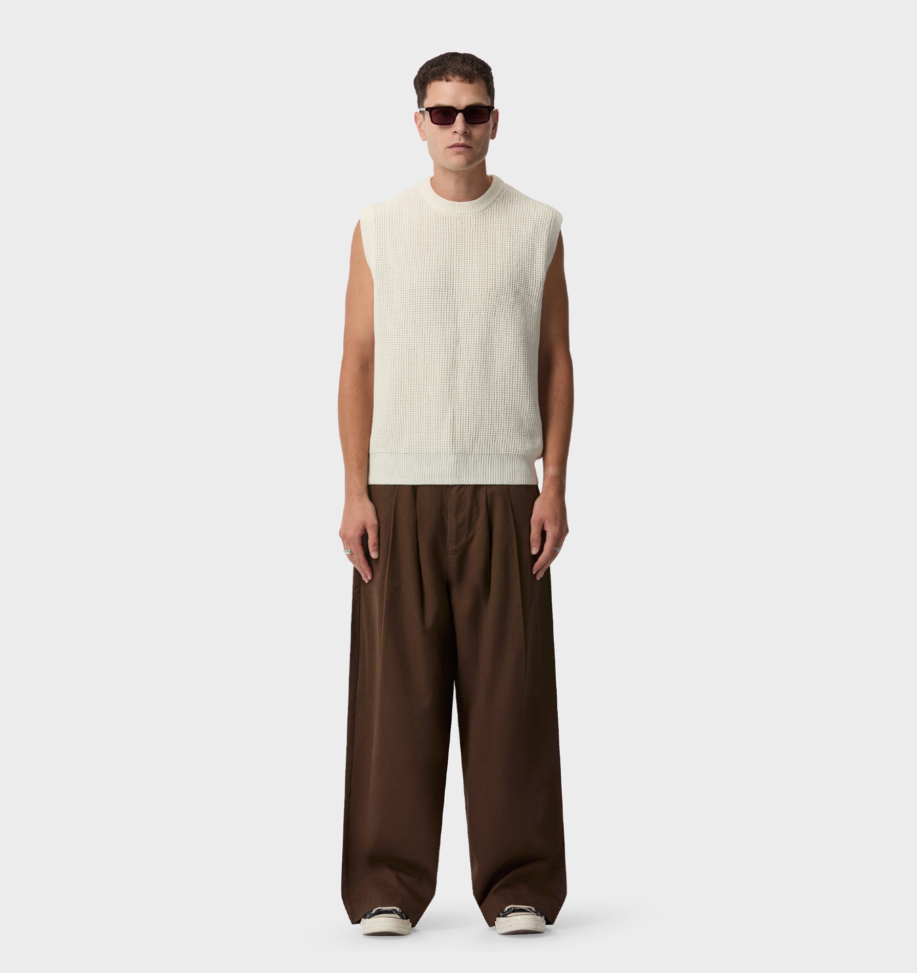 Otto Pleated Pant - Dark Brown
