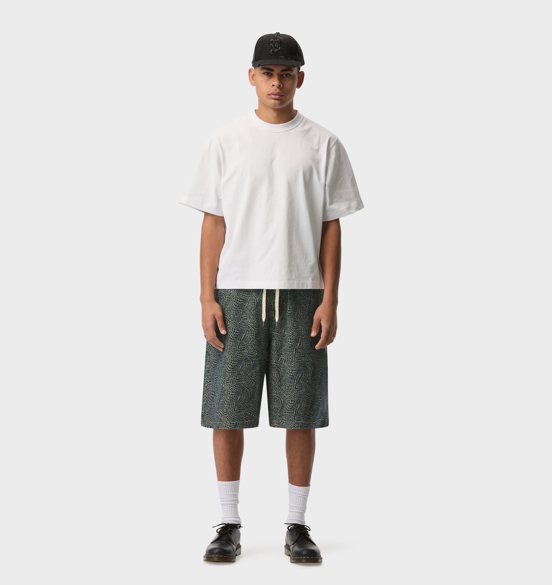 Textured Denim Short - Aged Indigo