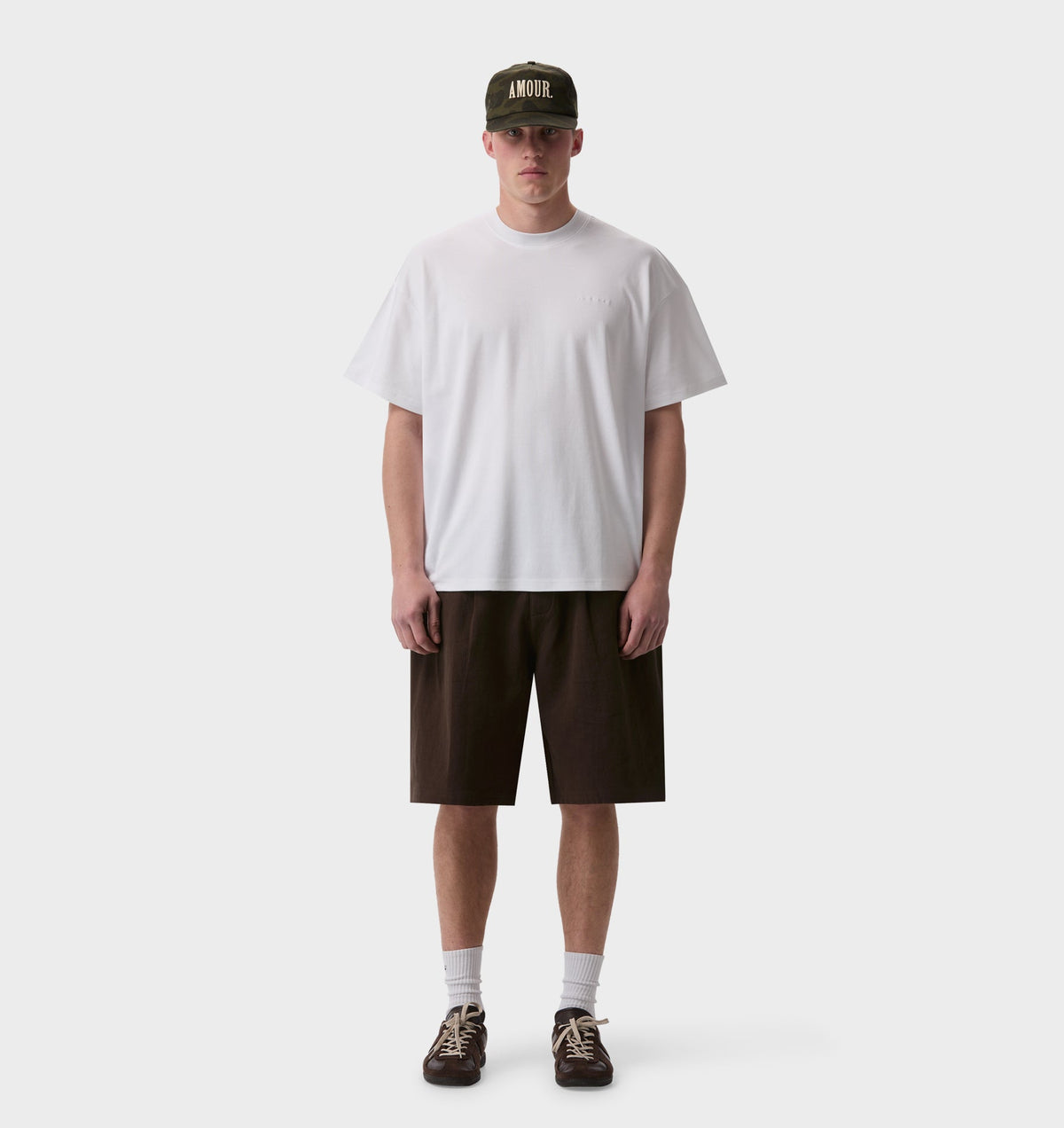 Linen Alby Pleated Short - Espresso