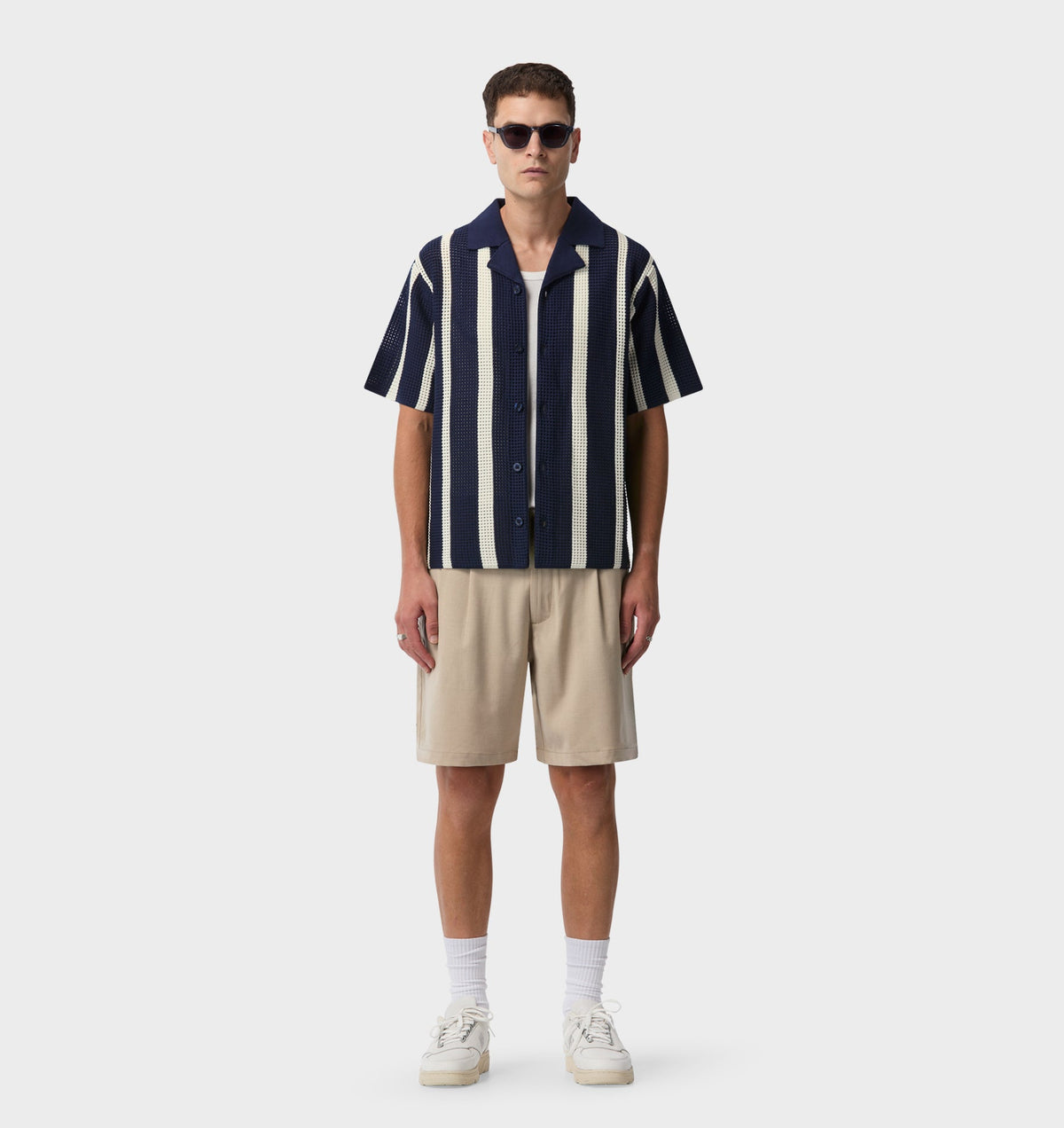Quincy Pleated Short - Bone