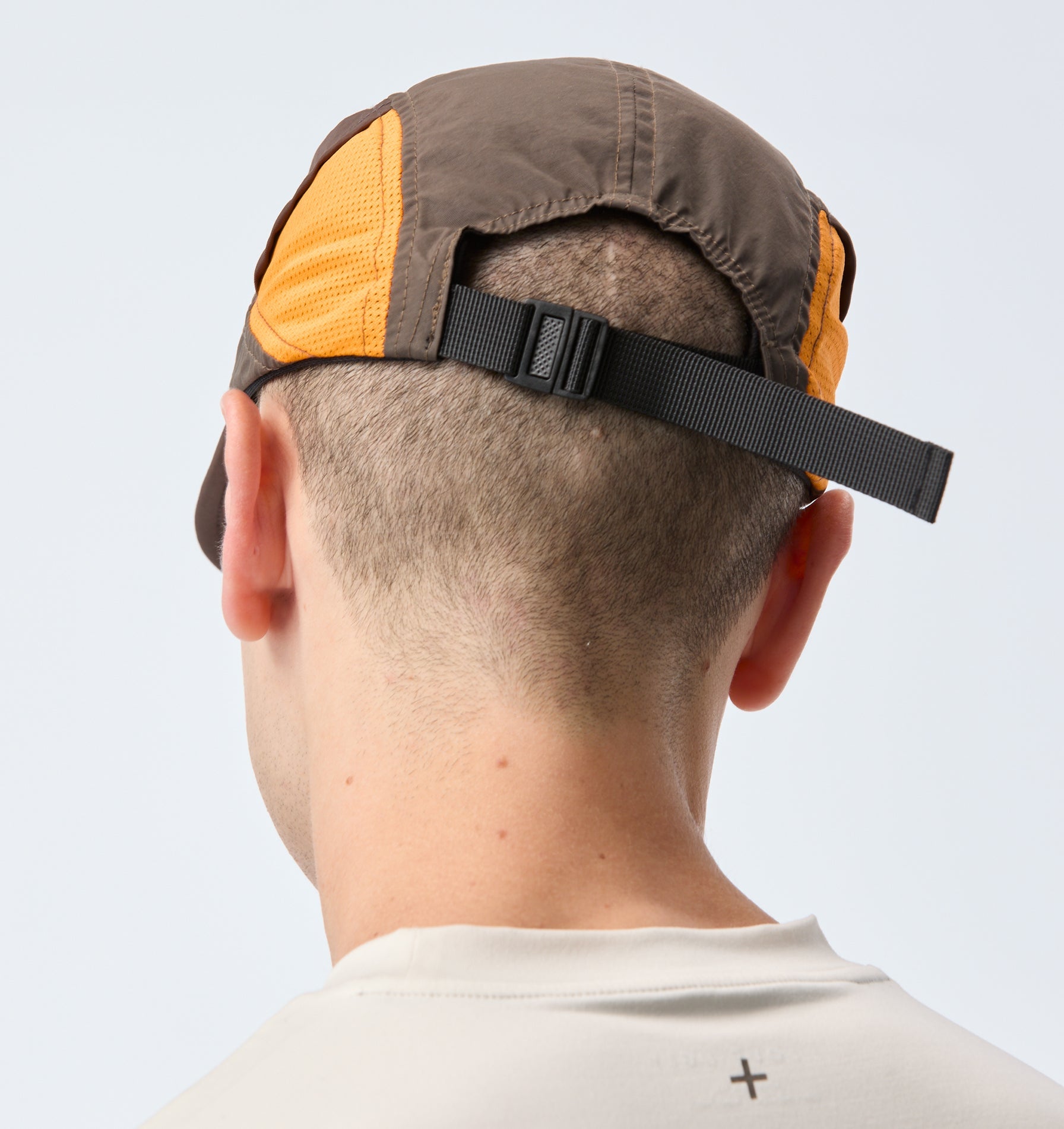 Active 5 Panel Cap - Brown/Black/Orange
