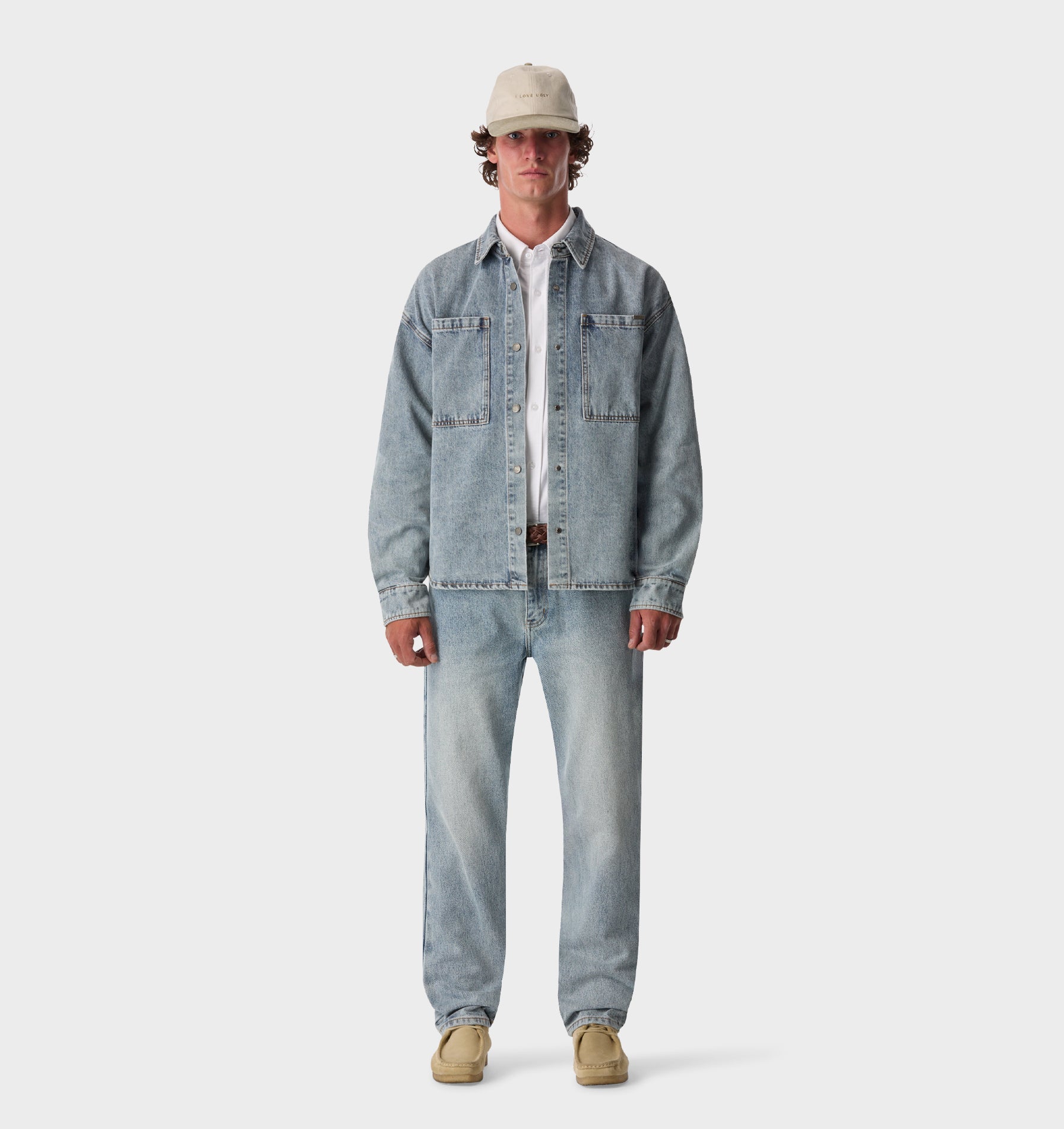 Denim Overshirt - Grey Blue