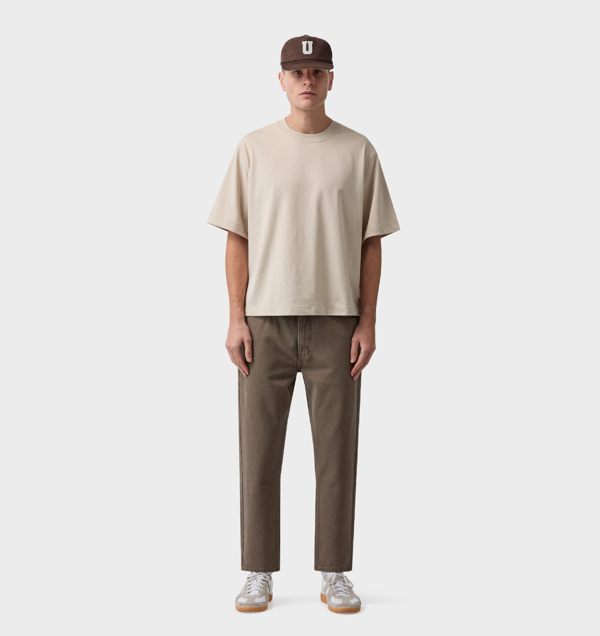 Crop Box Tee - Sandstone