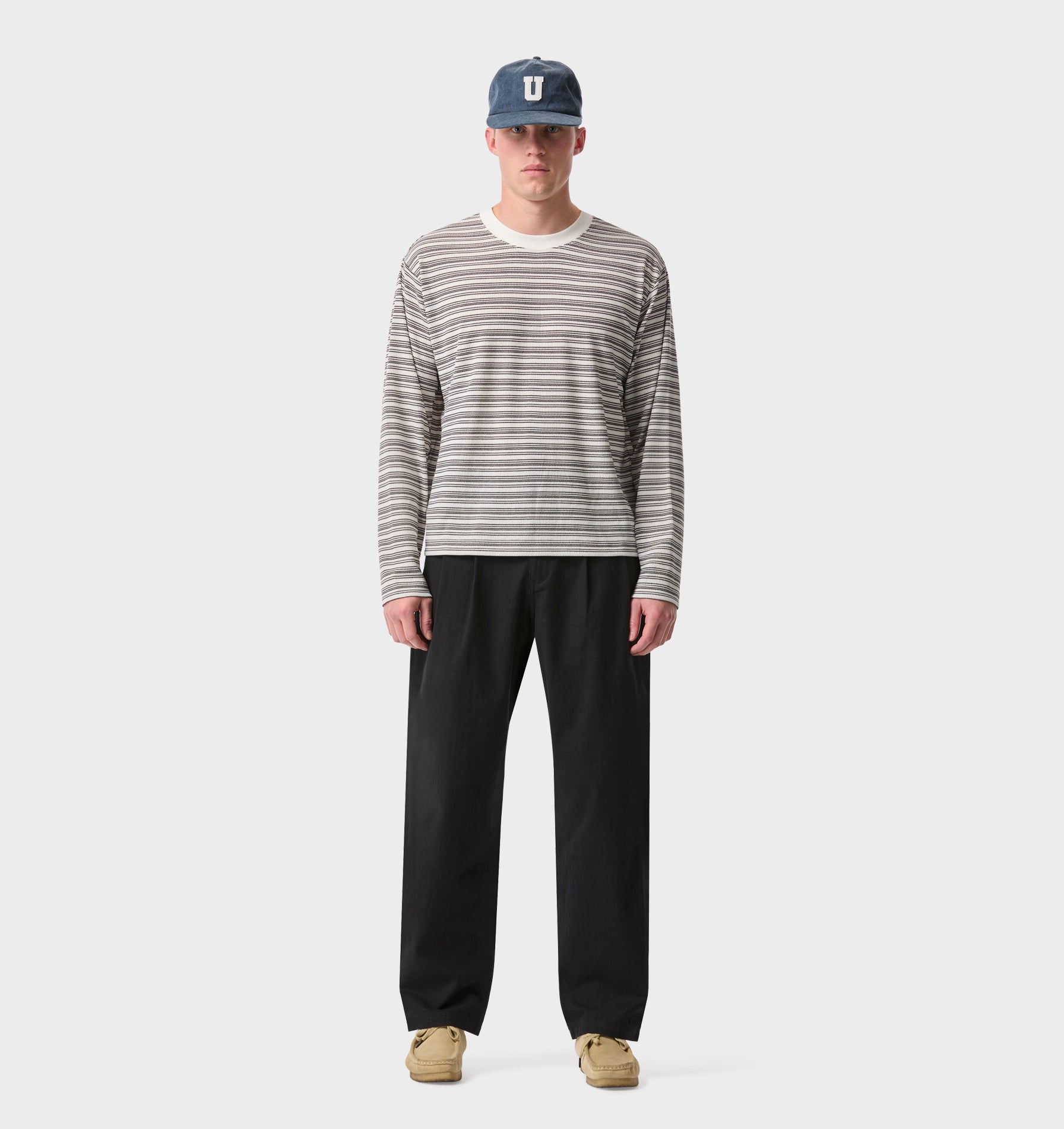 Twin Pleat Pant - Black