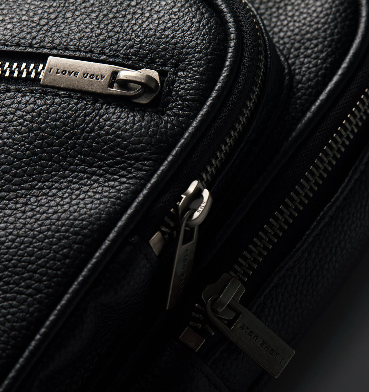 Aziel Leather Sling Bag - Black