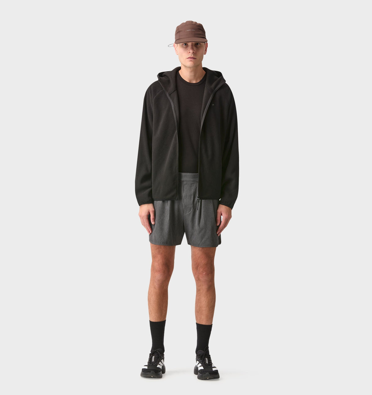 Active Full Zip Fleece - Black / Charcoal