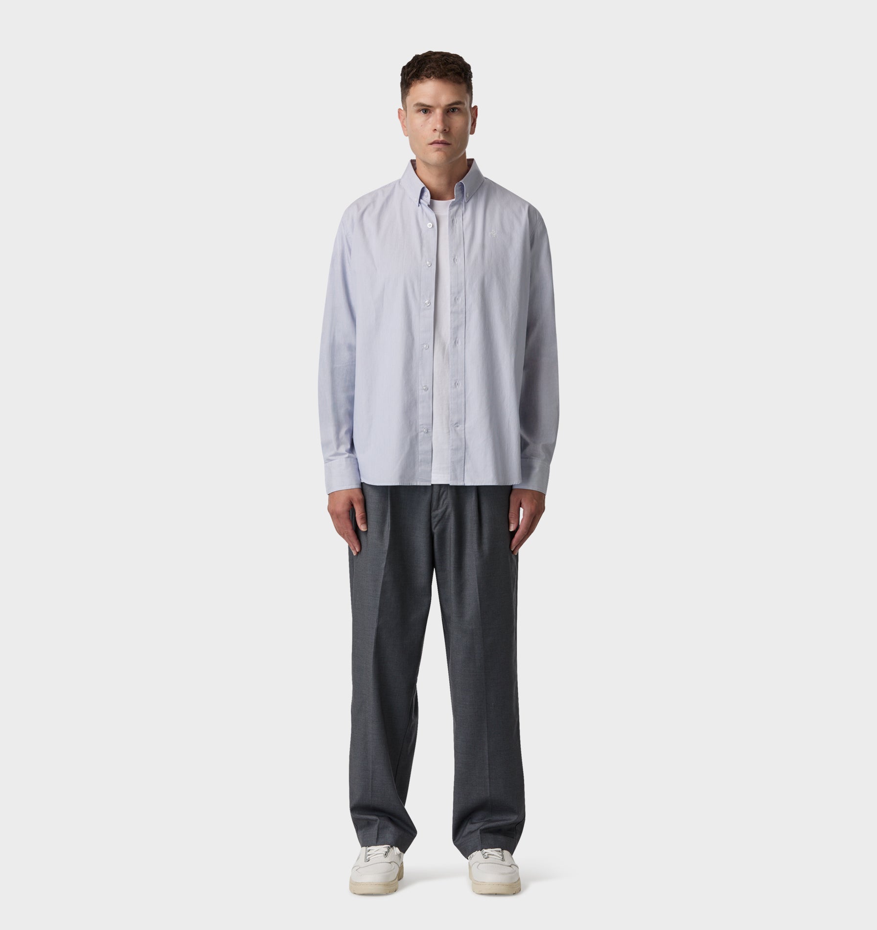 Ralph LS Shirt - Blue Micro Stripe