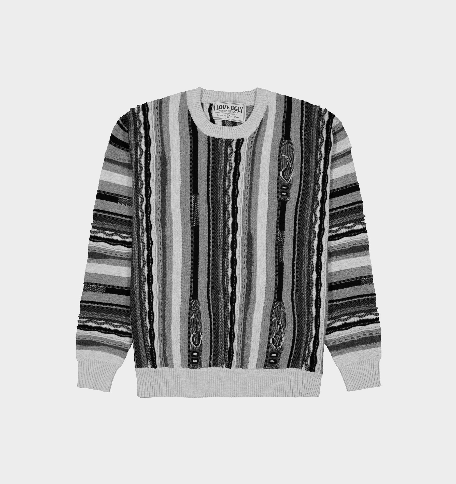 Multi Knit Sweater - Charcoal Grey