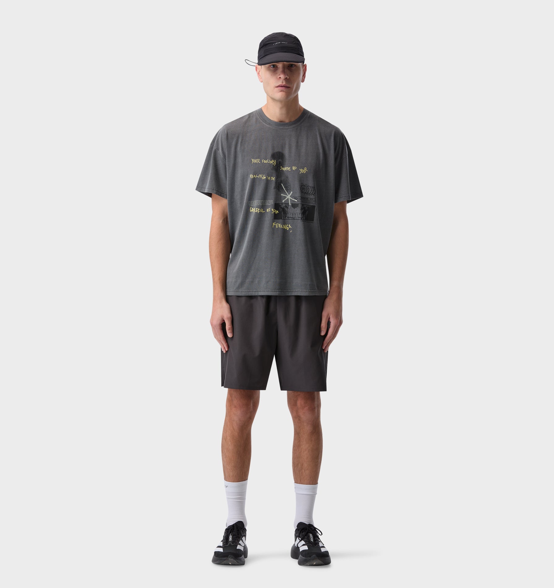State Of Mind Cotton Crop Tee - Washed Black