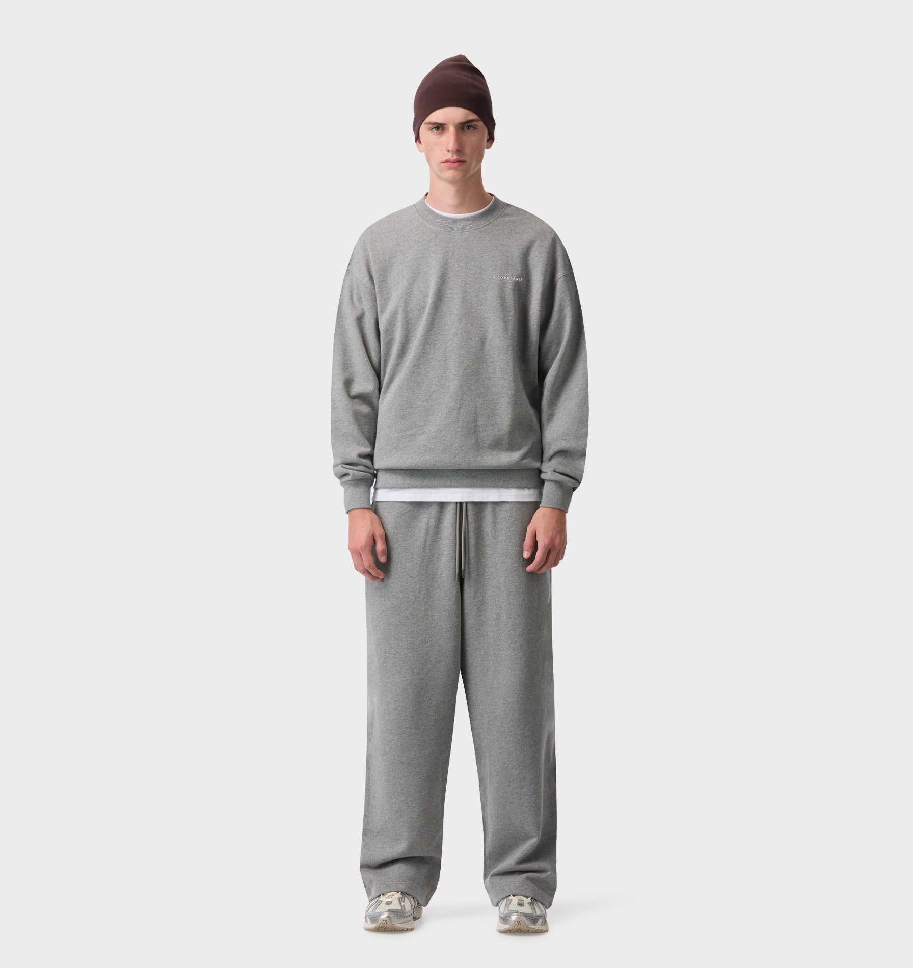 Oversized Crew - Grey Marle