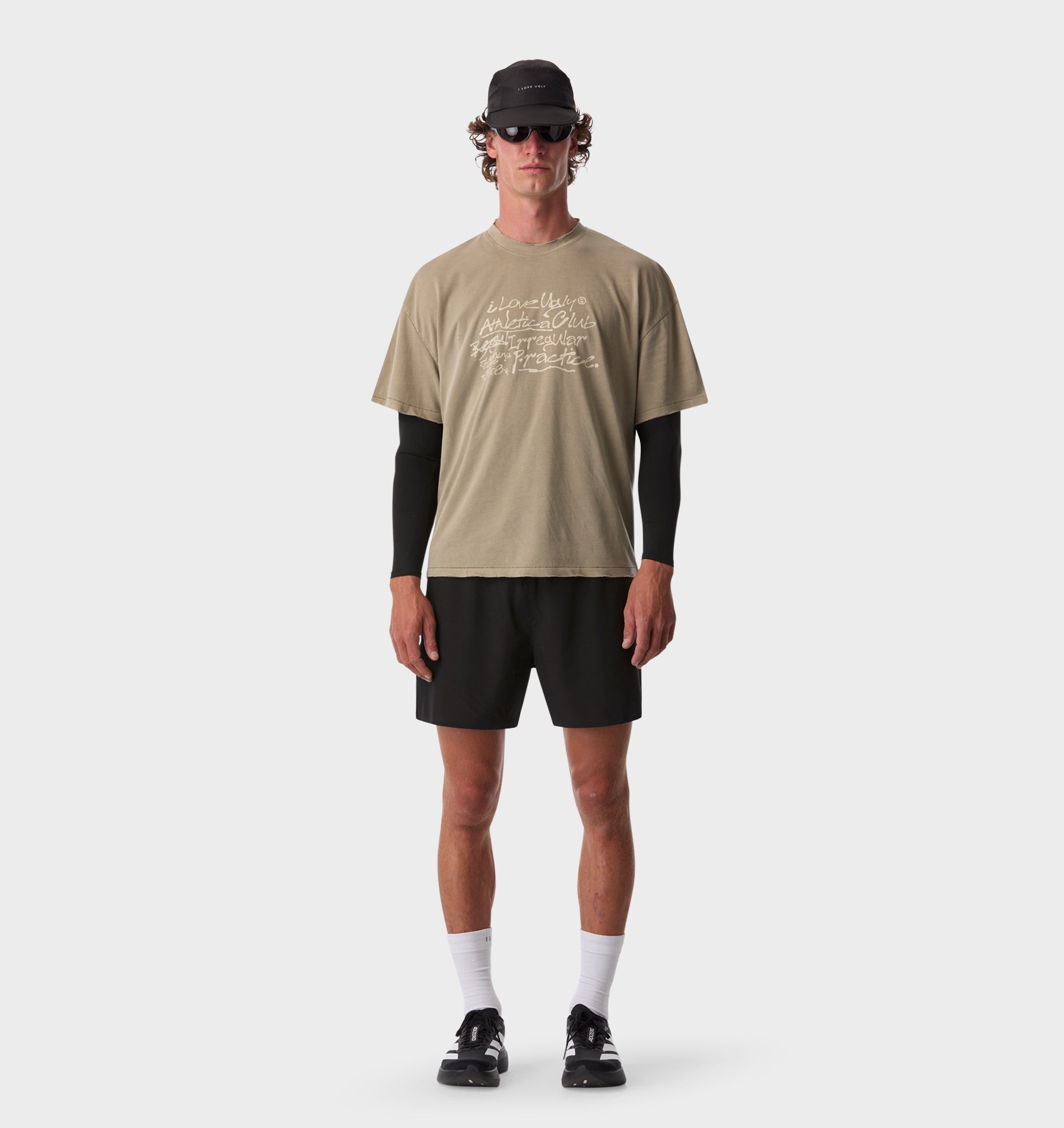 Athletica Cotton Crop Tee - Washed Taupe