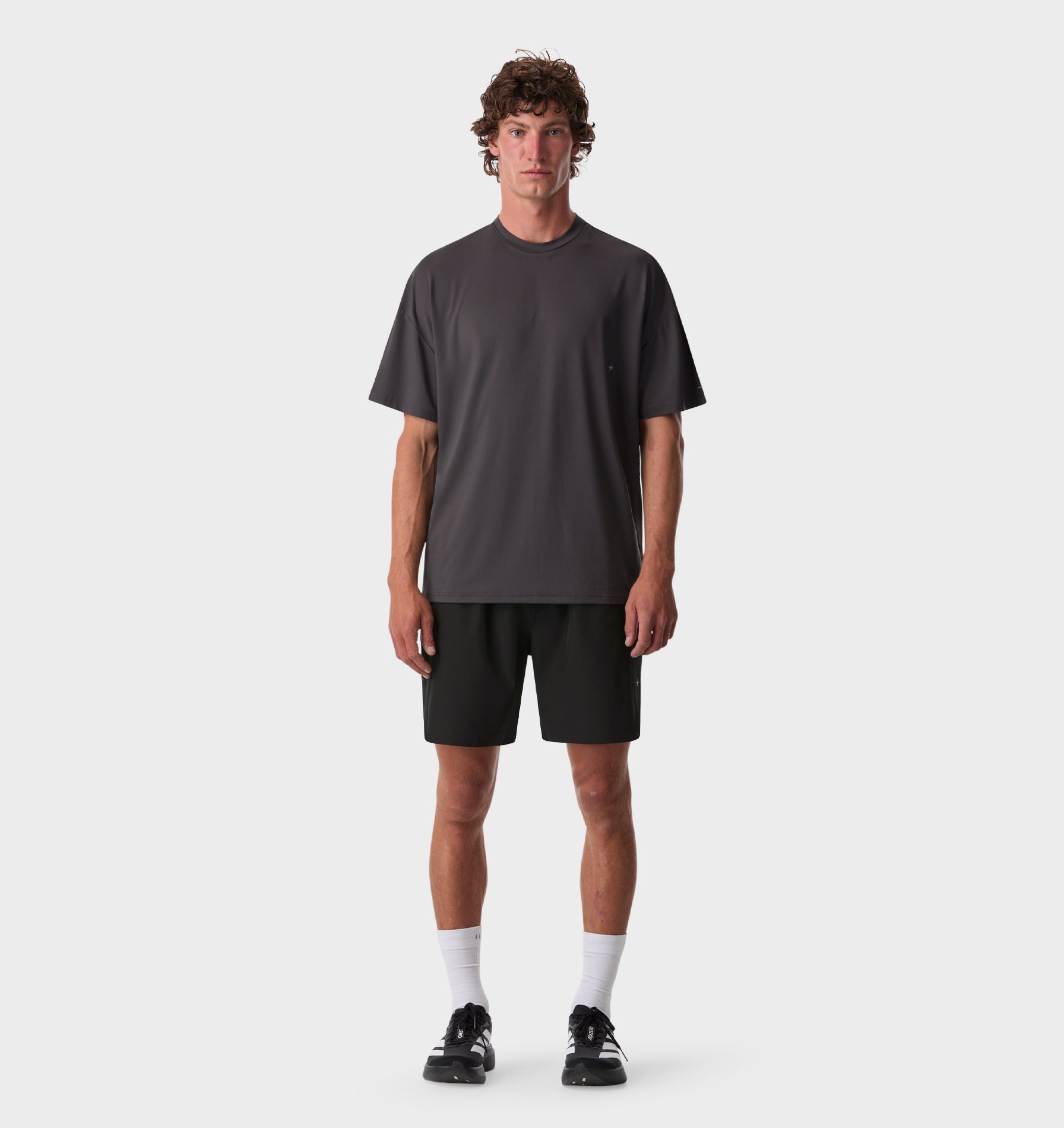 Active Box Tee - Charcoal