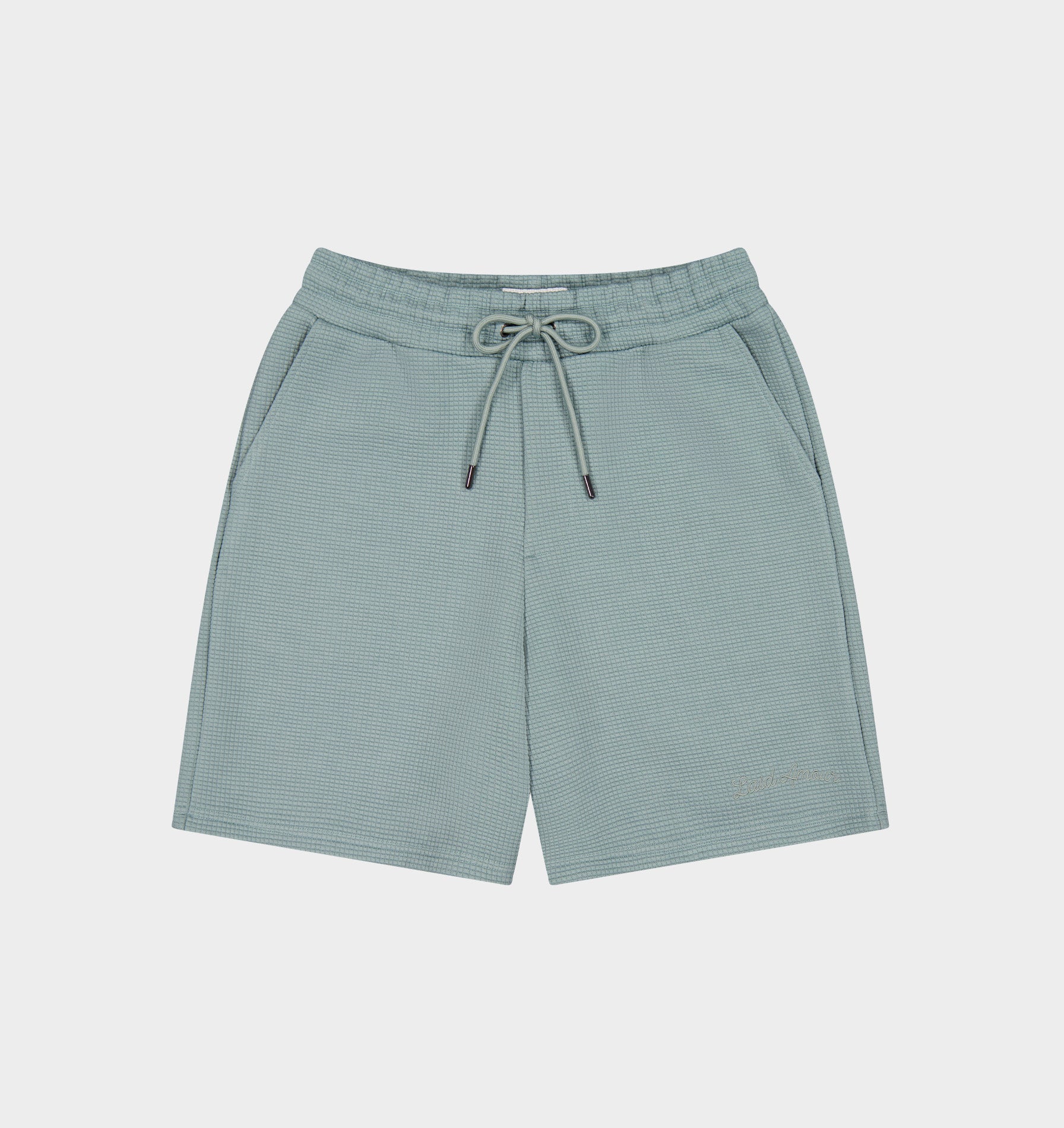 Textured Trackie Short - Foam Grey