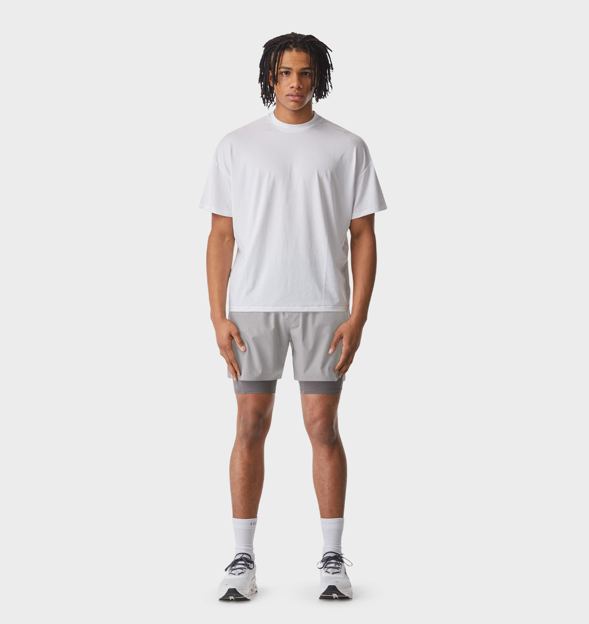 Active 5 Inch Short - Light Grey