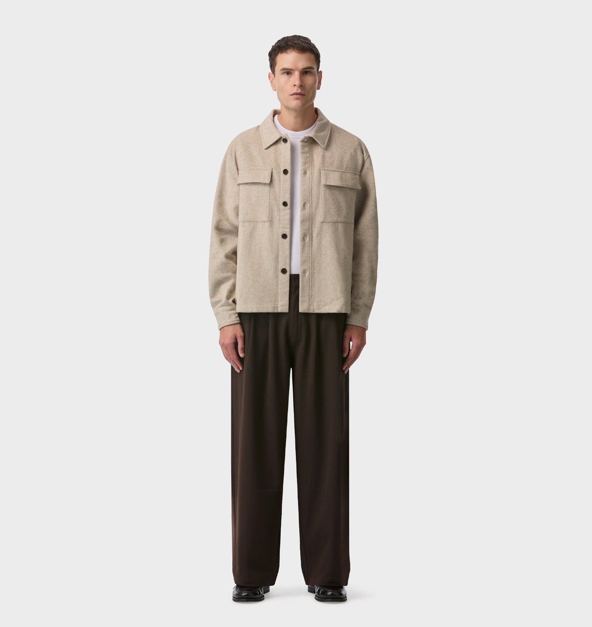 Wool Overshirt - Oatmeal