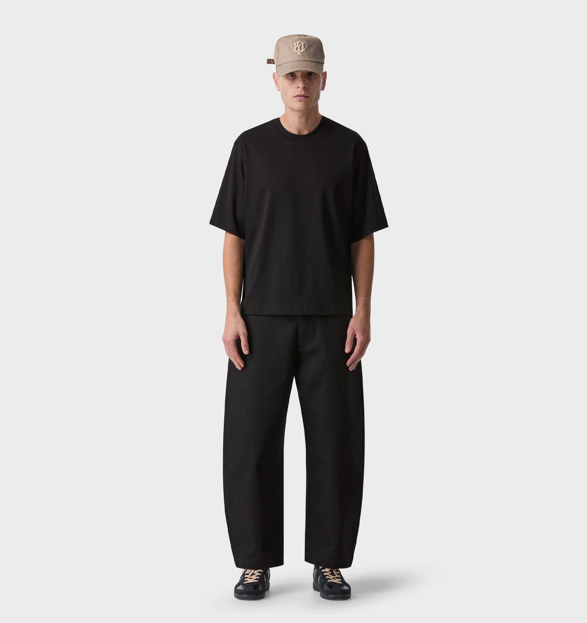 Interlock Crop Box Tee - Black