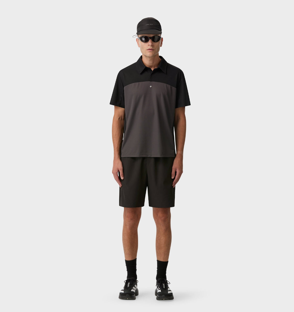 Active SS Polo Shirt - Black / Charcoal