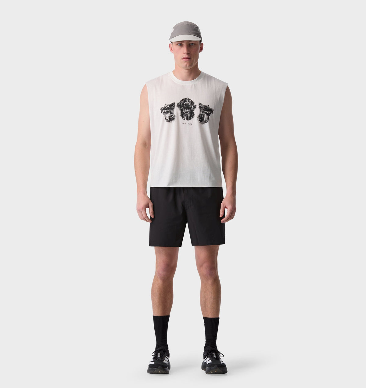 Dogs Cotton Active Crop Tank - Aged White