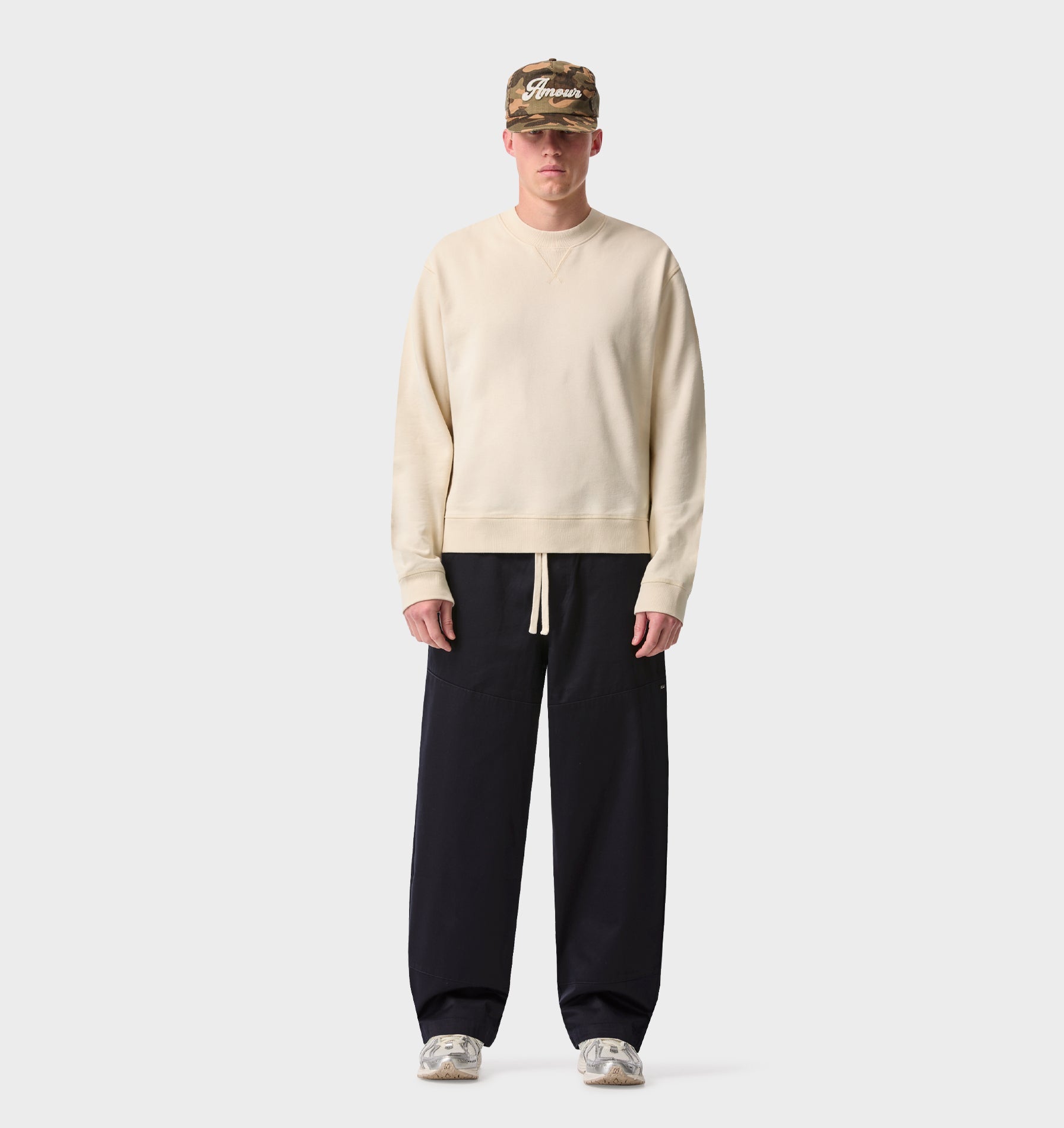 Crop Oversized Crew - Off White